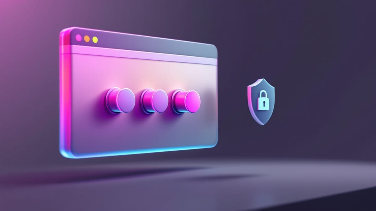 Illustration of privacy settings toggles and a shield representing data protection
